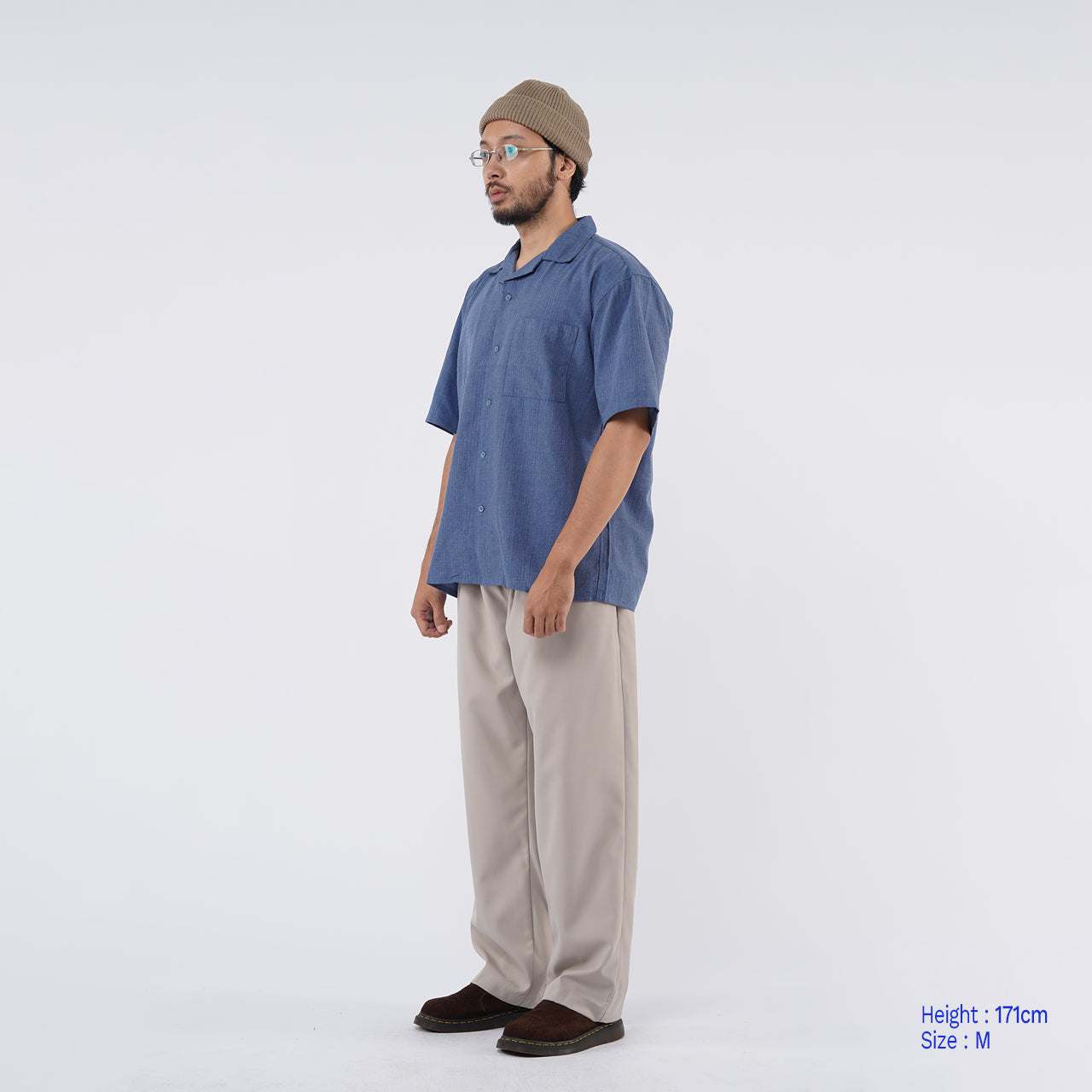 Open Collar Shirt 2.0 Denim Blue