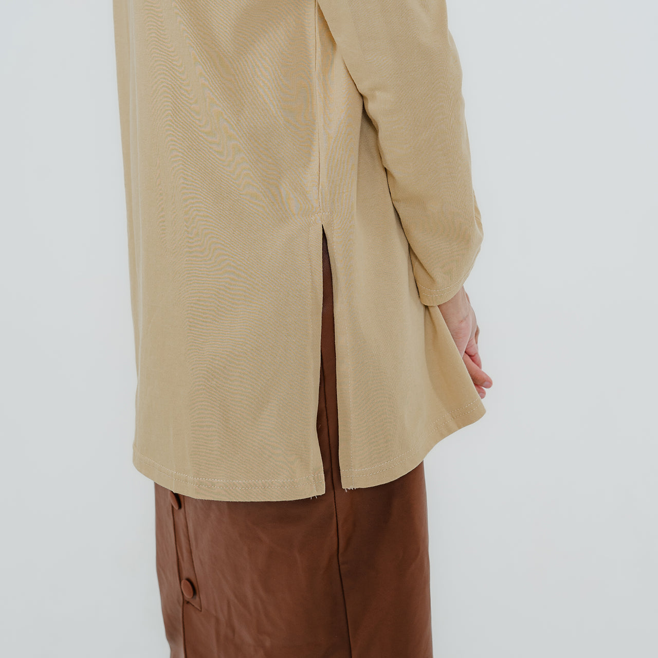 Women Relaxed Tunic Creamy Beige