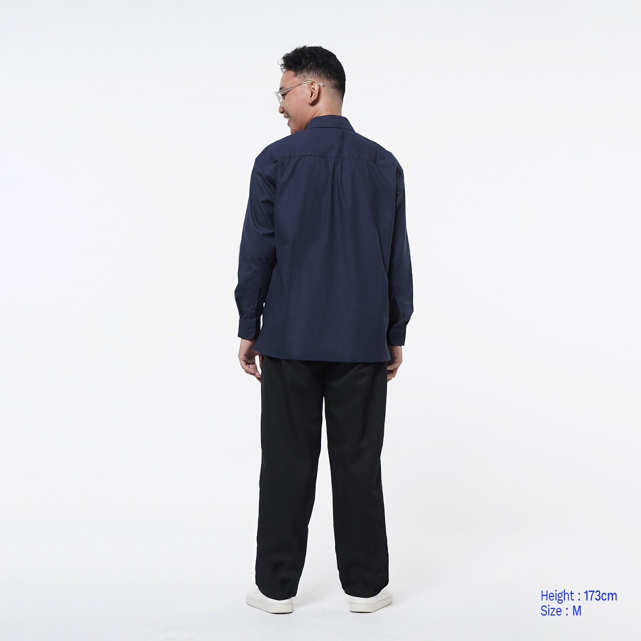Oversized Long Shirt Navy