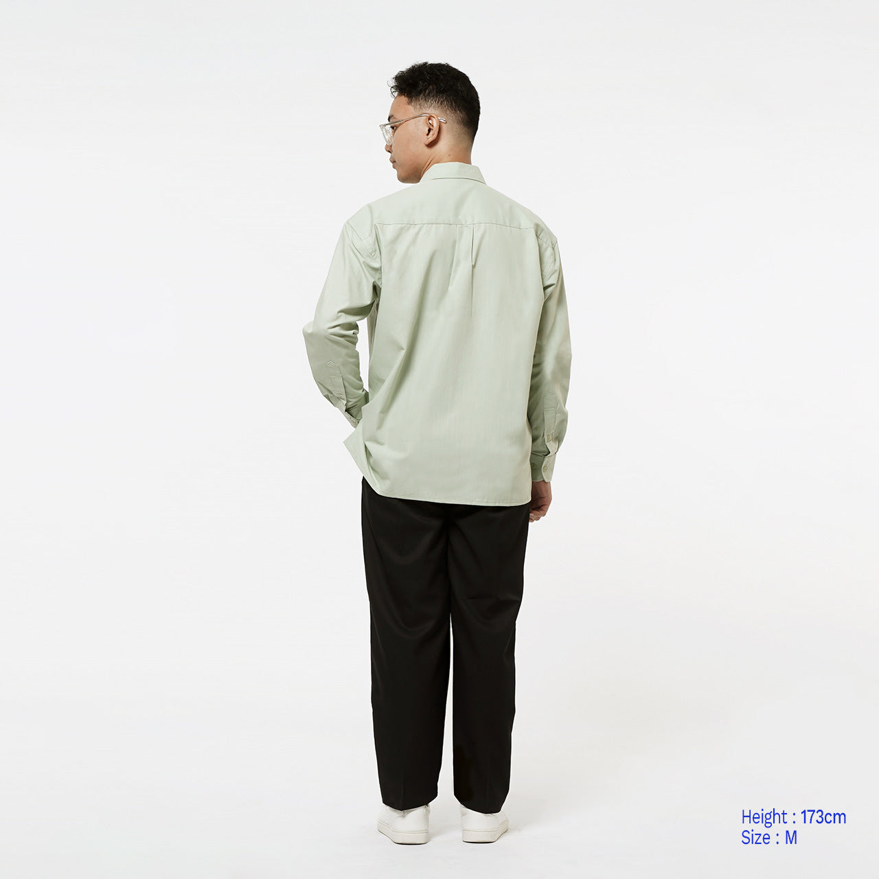 Oversized Long Shirt Sage Green