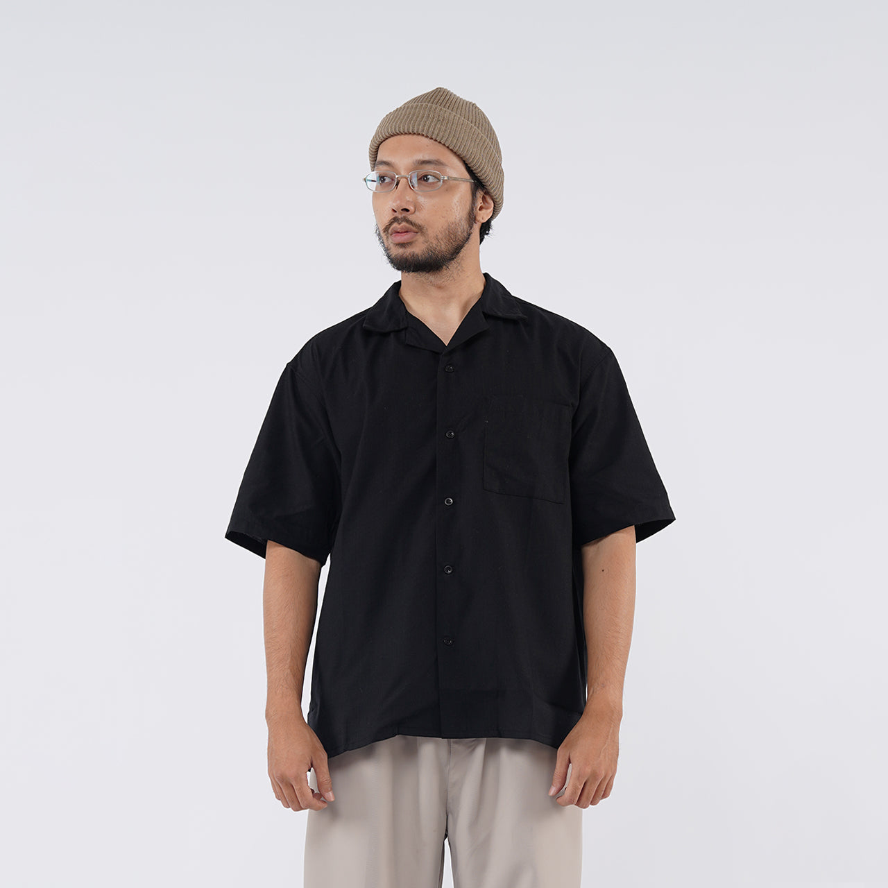 Open Collar Shirt 2.0 Black