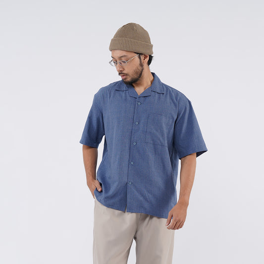 Open Collar Shirt 2.0 Denim Blue