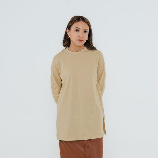 Women Relaxed Tunic Creamy Beige