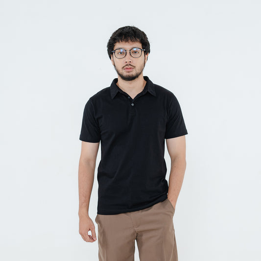 Polo Cotton Black