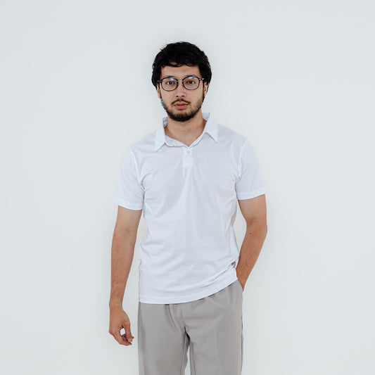 Polo Cotton White