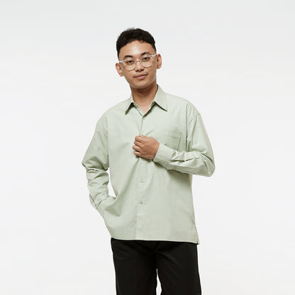 Oversized Long Shirt Sage Green