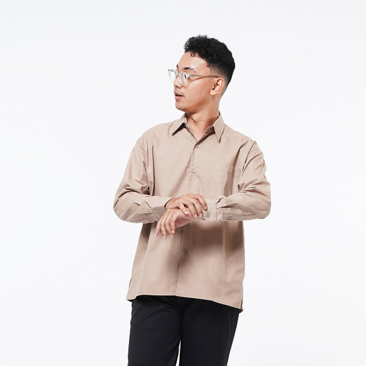 Oversized Long Shirt Brown