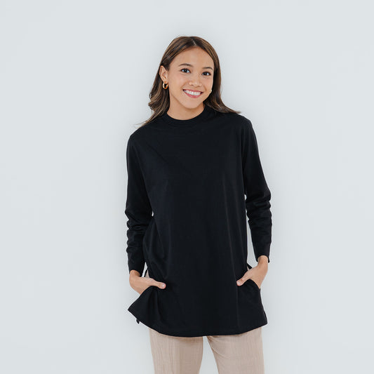 Women Relaxed Tunic Black