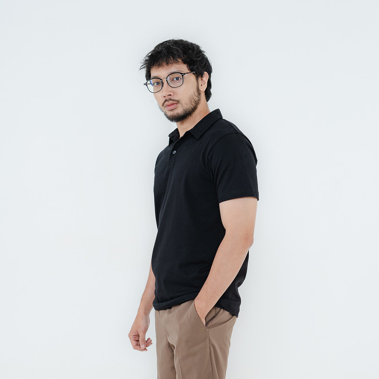 Polo Cotton Black