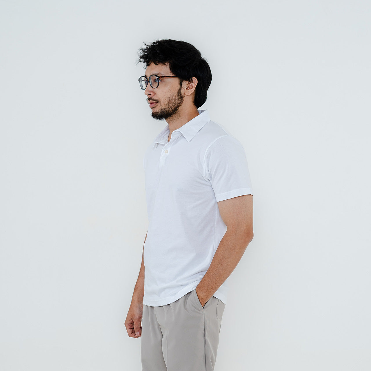 Polo Cotton White