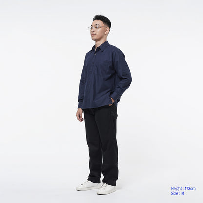 Oversized Long Shirt Navy