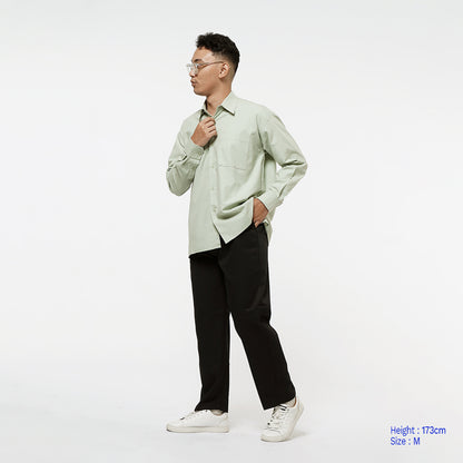 Oversized Long Shirt Sage Green