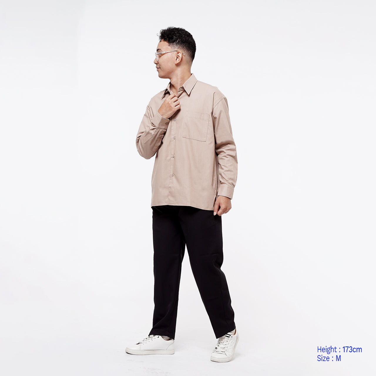 Oversized Long Shirt Brown