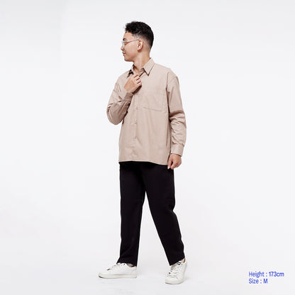 Oversized Long Shirt Brown