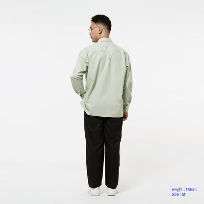 Oversized Long Shirt Sage Green