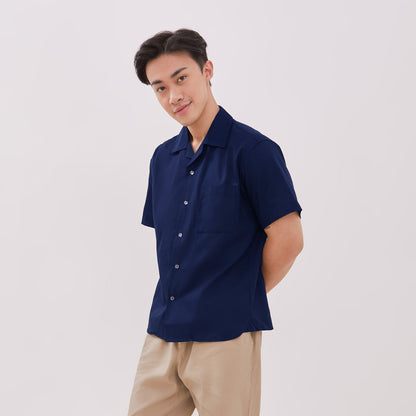 Open Collar Shirts Navy