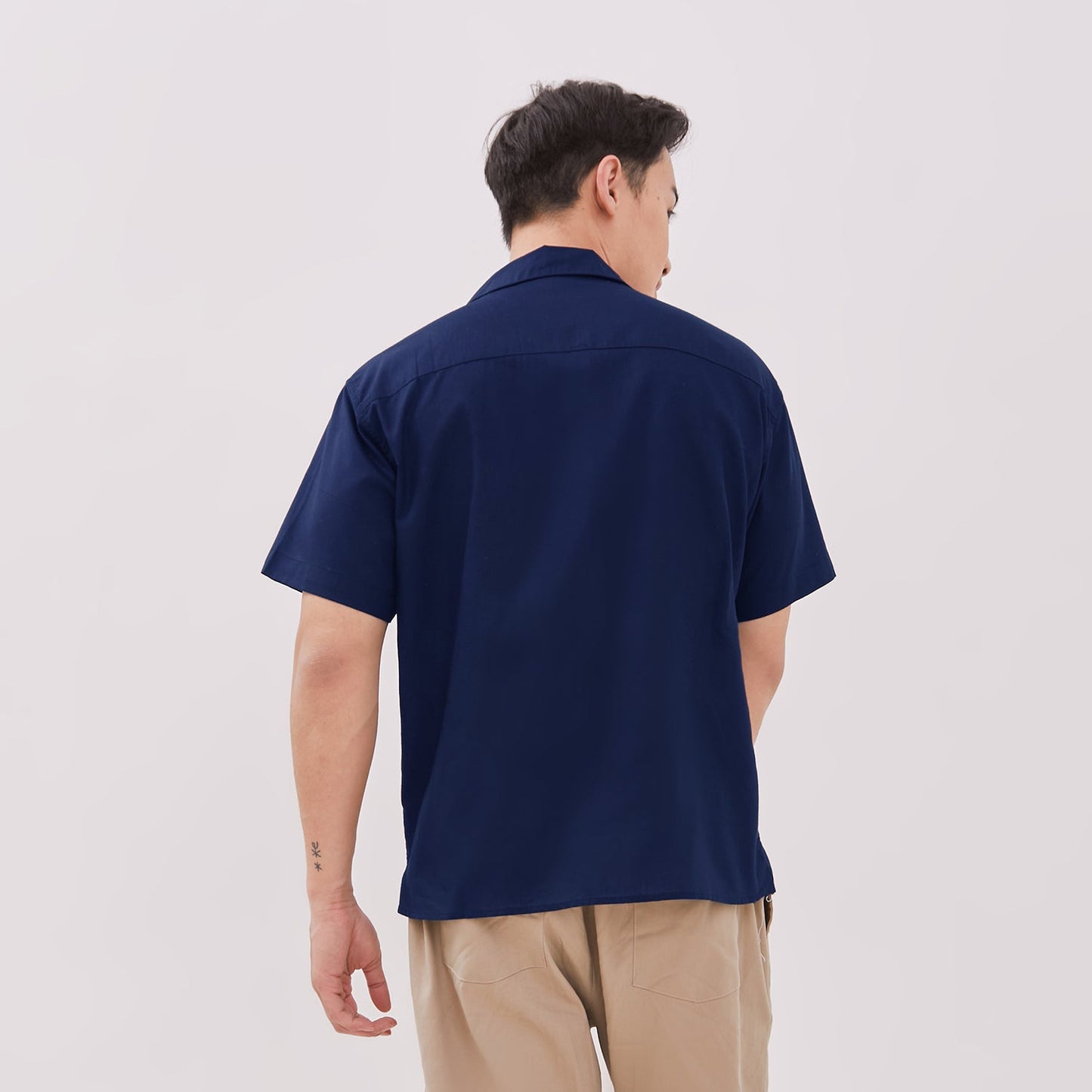 Open Collar Shirts Navy