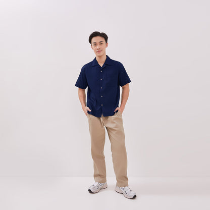 Open Collar Shirts Navy