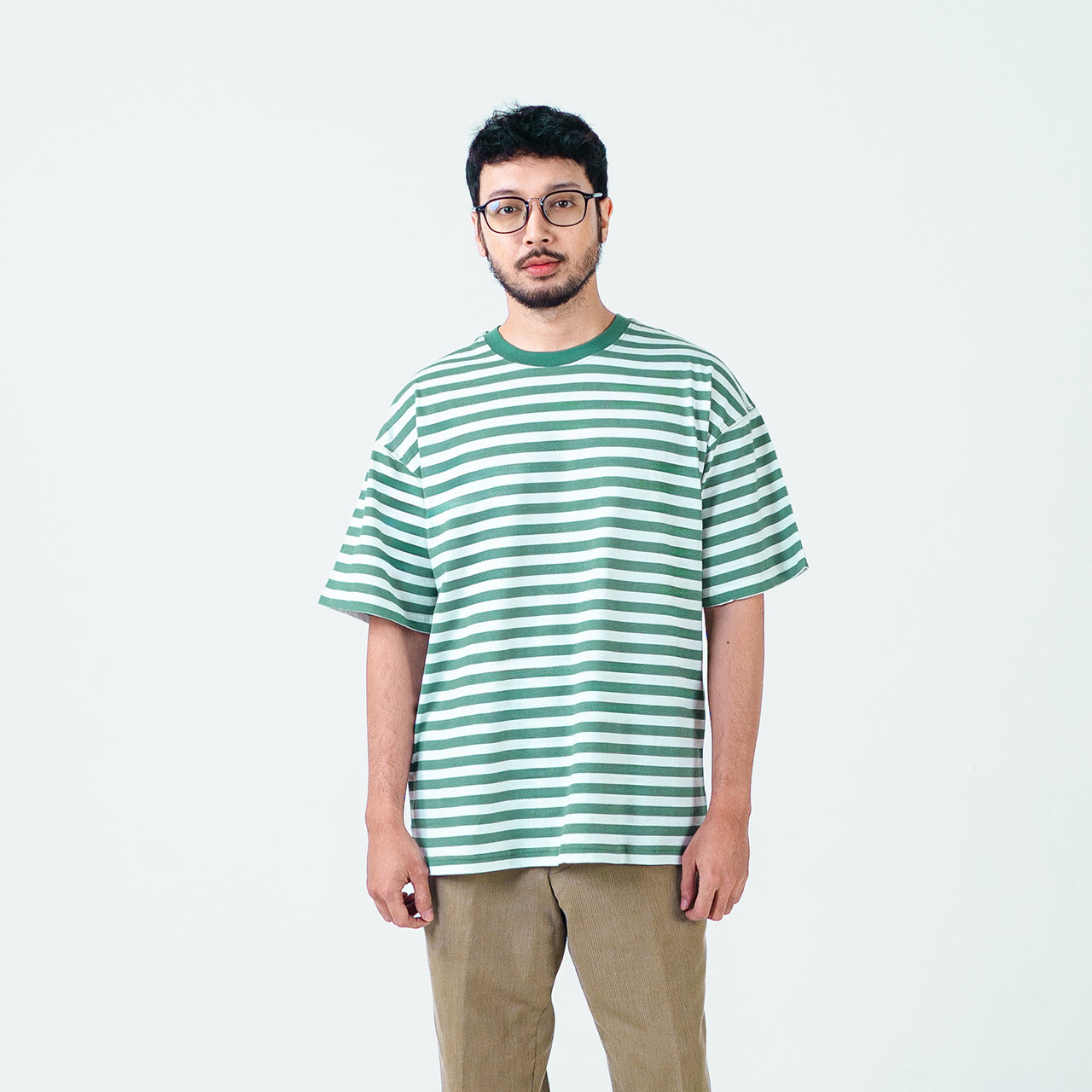 The Stripe Oversized Green-White