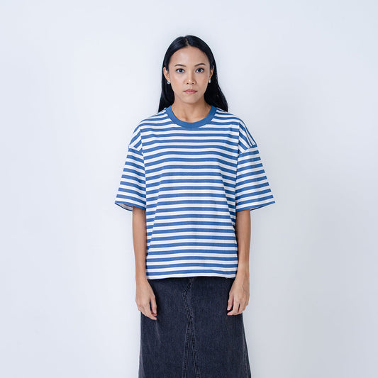 The Stripe Oversized Blue-White