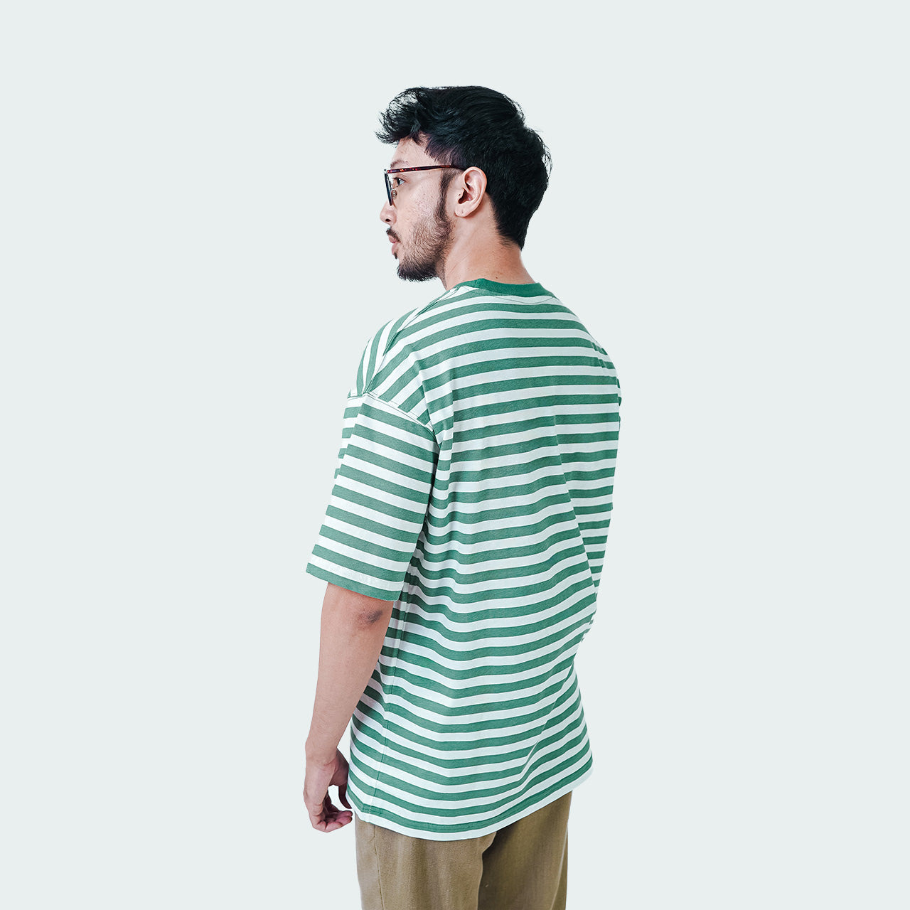 The Stripe Oversized Green-White